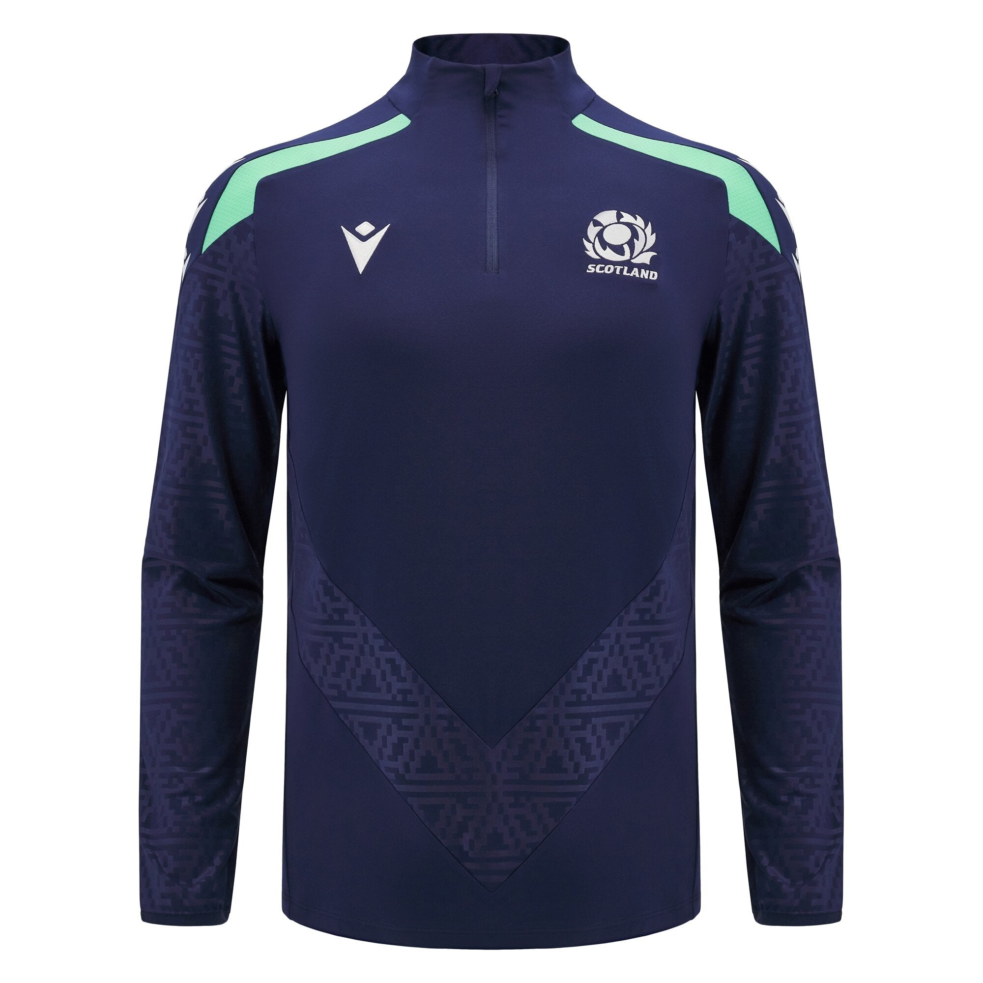 Macron Mens Scotland Rugby 1/4 Zip Training Top 24/25
