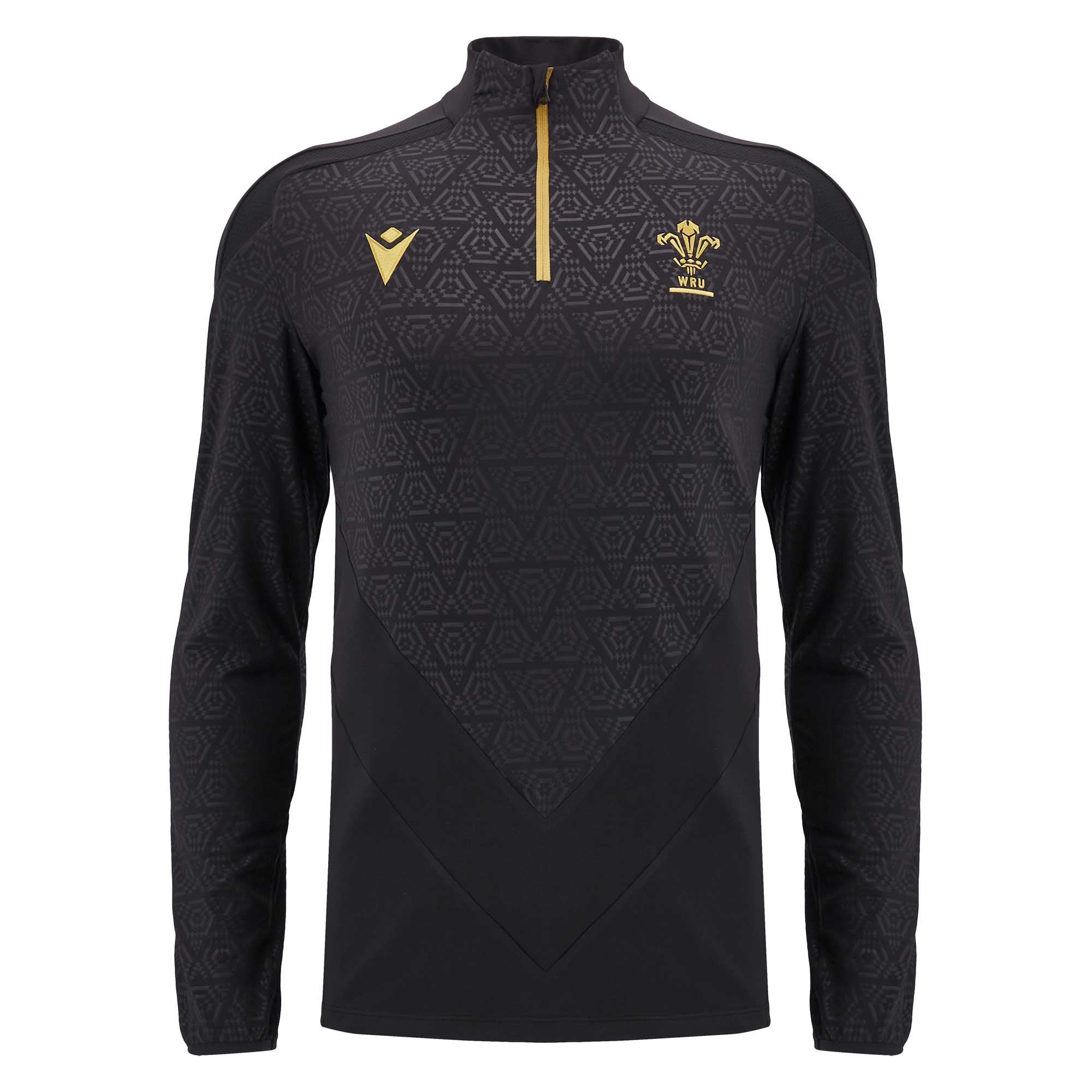 Macron Mens Wales Rugby 1/4 Zip Top 24/25
